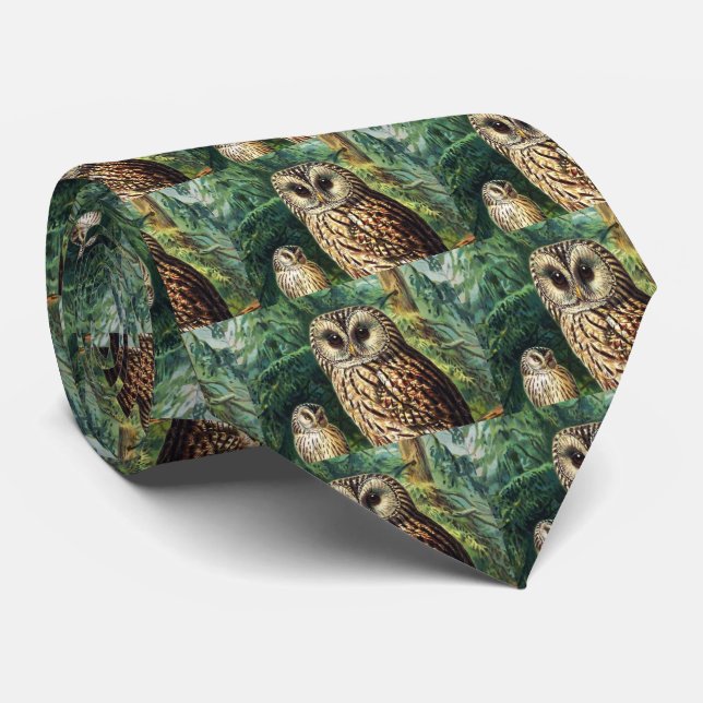 Owls Tie (Rolled)