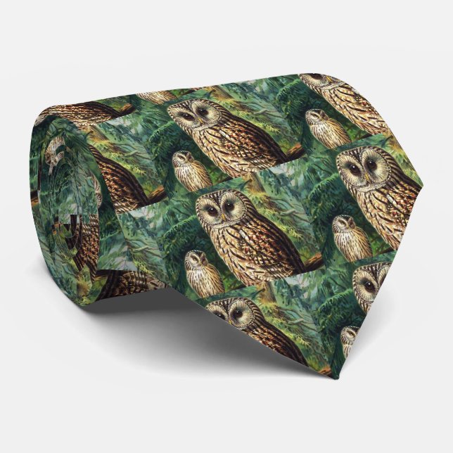 Owls Tie (Rolled)