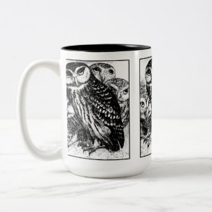 Owls Two-Tone Coffee Mug