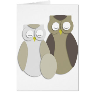 Owls with egg