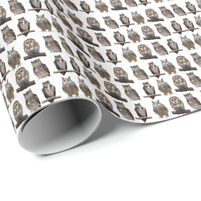 Owls Wrapping Paper (Roll Corner)