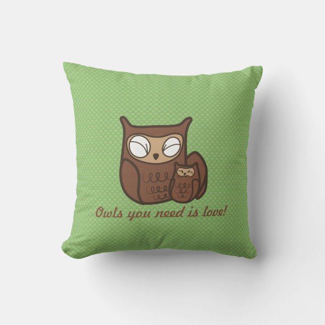 Owl's you need is love cushion (Front)