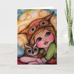 Owlsome Fun - Big Eyes And Moonbeams Card
