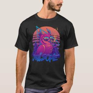 Owlsome - Owl Awesome Bird Retrowave 80s T-Shirt