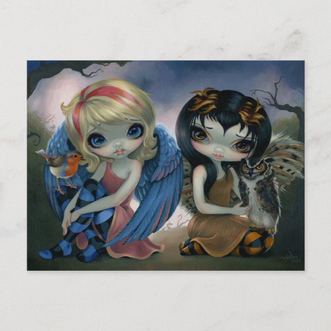 "Owlyn and Robyn" Postcard (Front)