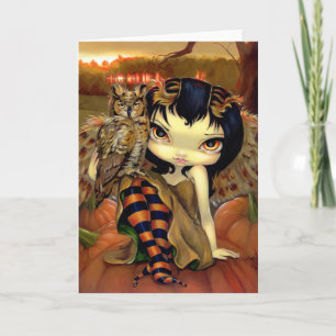 "Owlyn in Autumn" Greeting Card