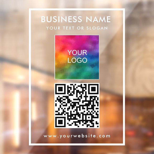 Own Business Logo Add Text QR Code Modern Template (Sheet 2)