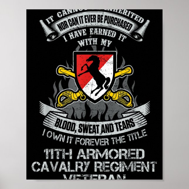 Own Forever The Title 11th Armoured Cavalry Regime Poster (Front)