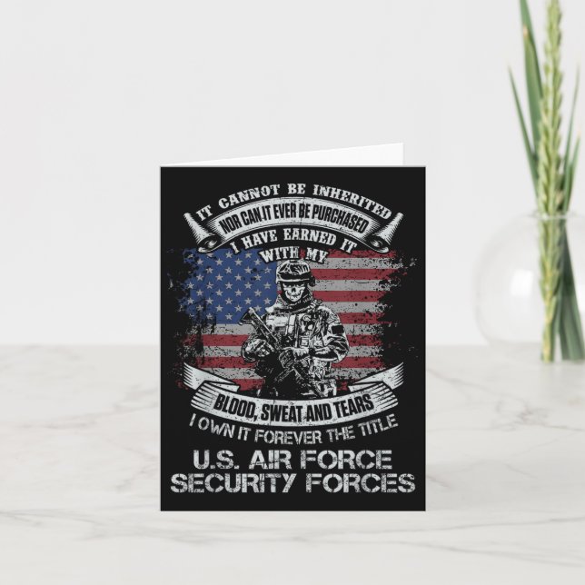 Own Forever The Title Air Force Security Forces Card (Front)