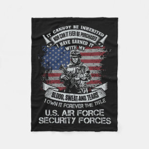 Own Forever The Title Air Force Security Forces Fleece Blanket
