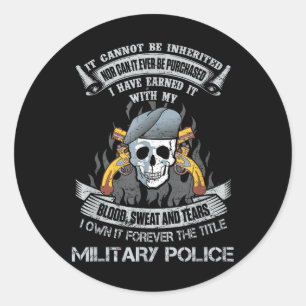 Own Forever The Title Military Police Us Army Mp V Classic Round Sticker