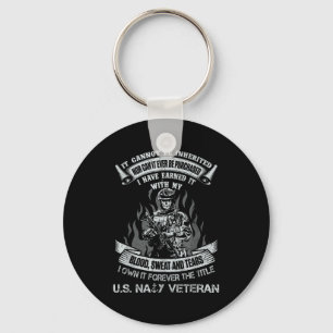 Own forever the title naval veteran sailor vet key ring