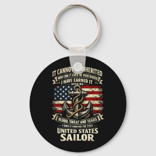 Own Forever The Title Sailor Military Veteran Flag Key Ring