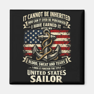 Own Forever The Title Sailor Military Veteran Flag Magnet