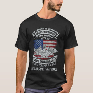 Own Forever The Title Submarine Veteran Flag USA S T-Shirt