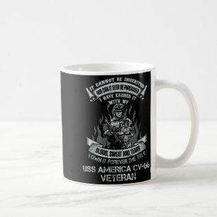 Own forever the title uss america cv-66 veteran coffee mug
