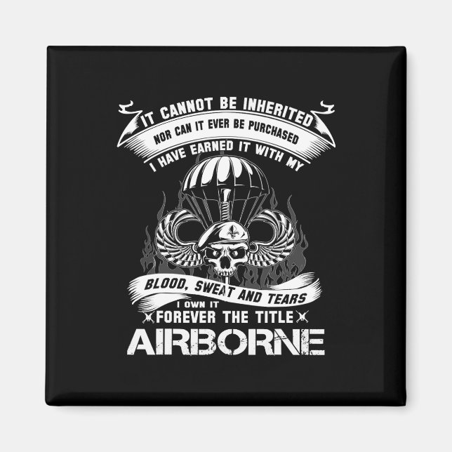 Own-it Forever The Title Airborne Army Ranger Vete Magnet (Front)