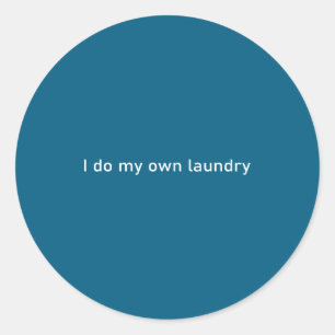 Own Laundry Minimal Achievements Classic Round Sticker