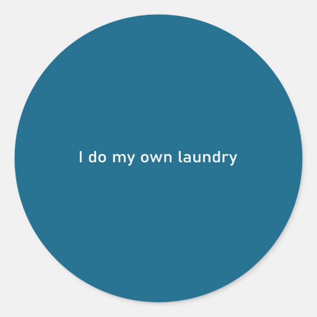 Own Laundry Minimal Achievements Classic Round Sticker (Front)