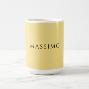 Own Name Calligraphy Chic Plain Simple Jasmine Coffee Mug
