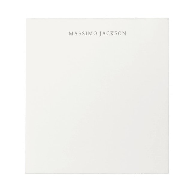 Own Name Calligraphy Plain Simple Pastel Colour Notepad (Front)