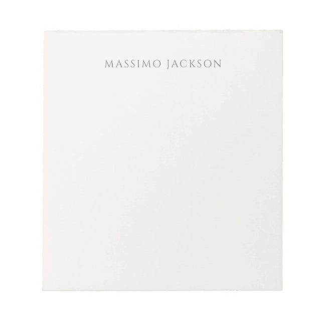 Own Name Calligraphy Plain Simple Pastel Colour Notepad (Front)