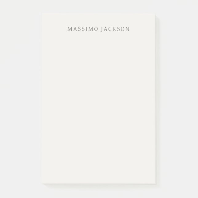 Own Name Calligraphy Plain Simple Pastel Colour Post-it Notes (Front)