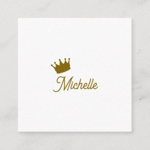 Own Name Creative Trendy Gold Colour Script Enclosure Card