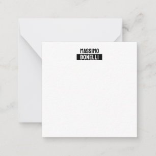 Own Name Minimalist Modern Plain Black White Card