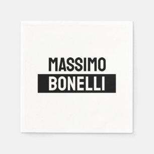 Own Name Minimalist Modern Plain Black White Napkin