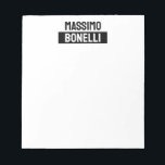 Own Name Minimalist Modern Plain Black White Notepad<br><div class="desc">This template can be customized to meet all professional occupations.</div>