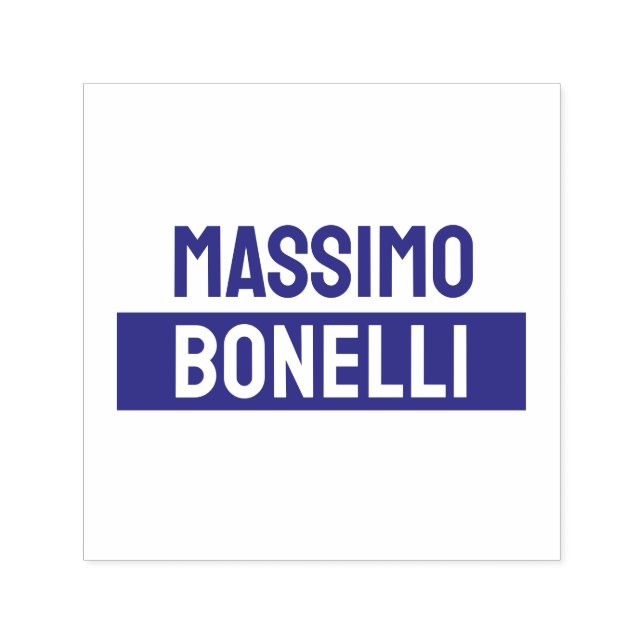 Own Name Minimalist Modern Plain Self-inking Stamp (Design)