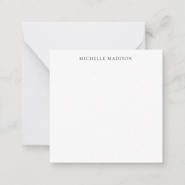 Own Name Mode Trendy Minimalist Professional Plain Card (Front)
