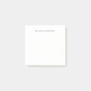 Own Name Mode Trendy Minimalist Professional Plain Post-it Notes