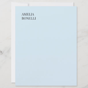Own Name Modern Minimalist Professional Plain Blue