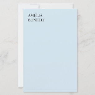 Own Name Modern Minimalist Professional Plain Blue