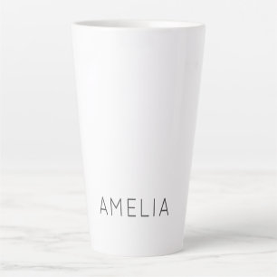 Own Name Modern Minimalist Professional Plain Latte Mug