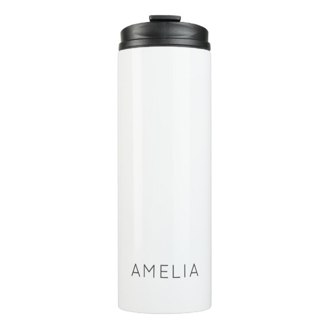 Own Name Modern Minimalist Professional Plain  Thermal Tumbler (Front)