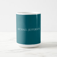 Own Name Plain Dark Teal Colour Personalised Custo