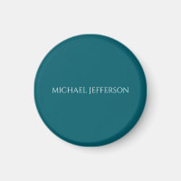 Own Name Plain Dark Teal Colour Personalised Custo