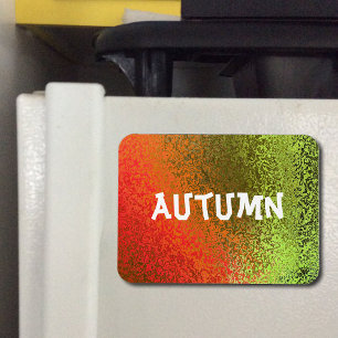 Own Name Shades of Orange & Green Premium Magnet