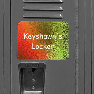 Own Name Shades of Orange & Green Premium Magnet