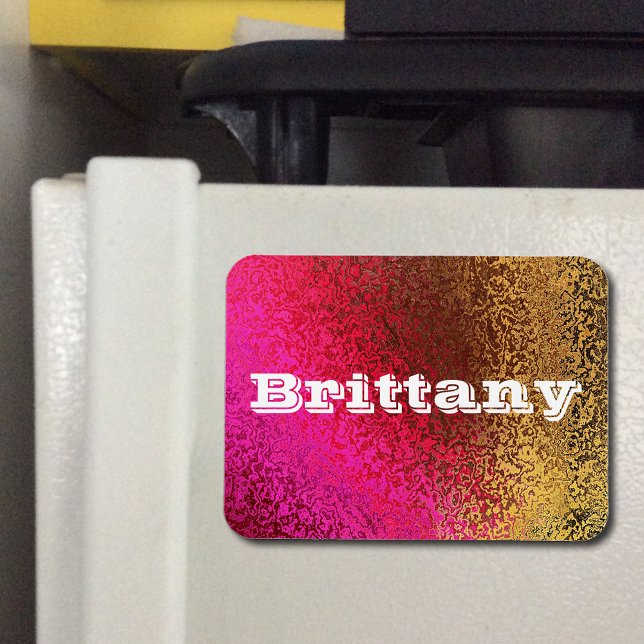 Own Name Shades of Pink & Gold Premium Magnet (Own Name Shades of Pink & Gold Premium Magnet)