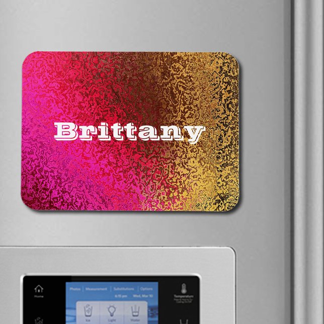Own Name Shades of Pink & Gold Premium Magnet (Own Name Shades of Pink & Gold Premium Magnet)