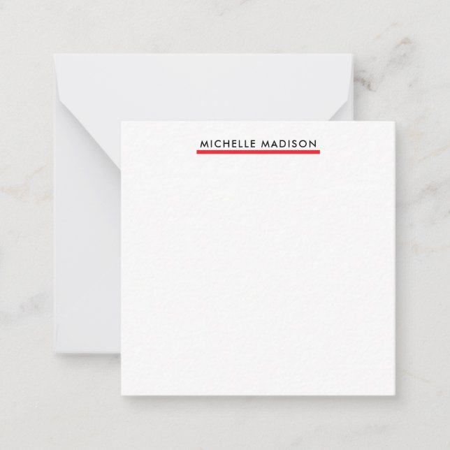 Own Name Trendy Minimalist Professional Plain Card (Front)