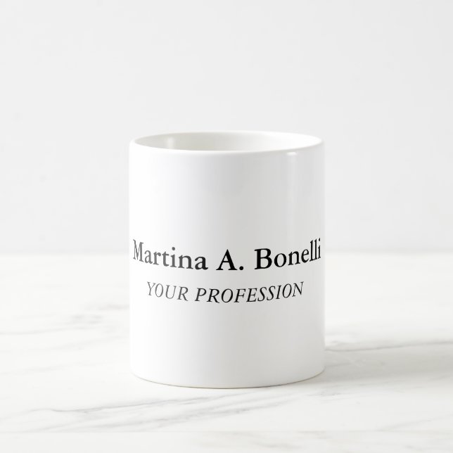 Own Name Unique Elegant Plain Simple Special  Coffee Mug (Center)