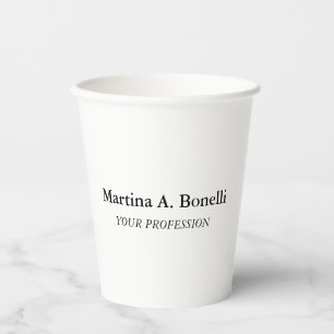 Own Name Unique Elegant Plain Simple Special  Paper Cups