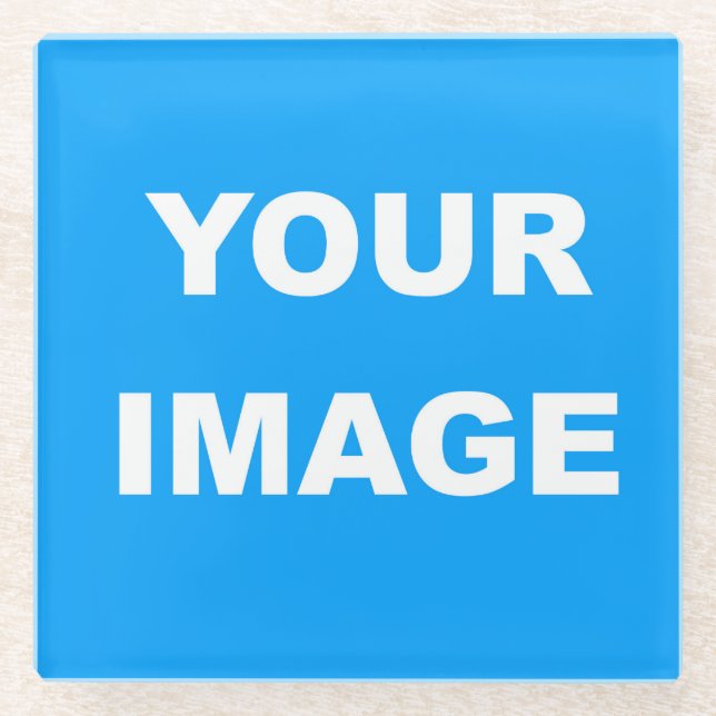Own Photo Image Picture Logo Add Your Own Graphic Glass Coaster (Front)