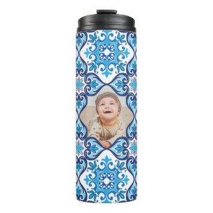 Own picture, blue and white Azulejos  Thermal Tumbler