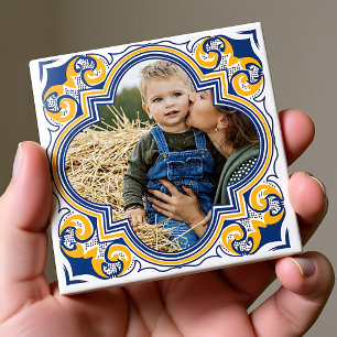 Own picture, blue, yellow and white Azulejos  Ceramic Tile